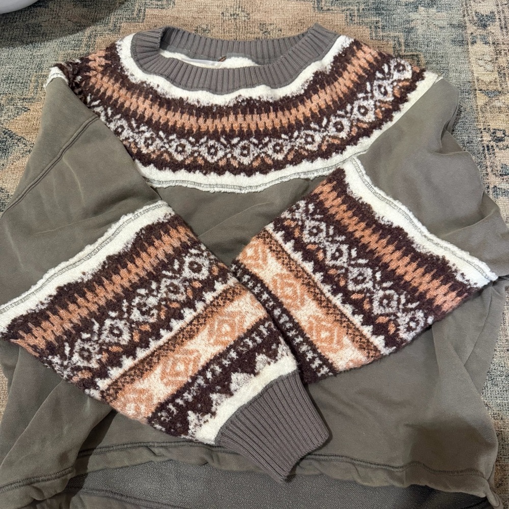 Free People Multicolor Patterned Sweater
